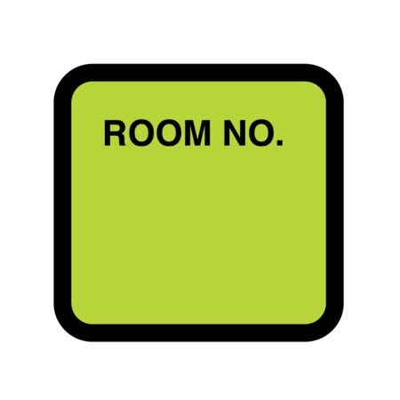 Printed Chart Labels - Room No 1-7/16 X 1-1/2 Chart W/Black